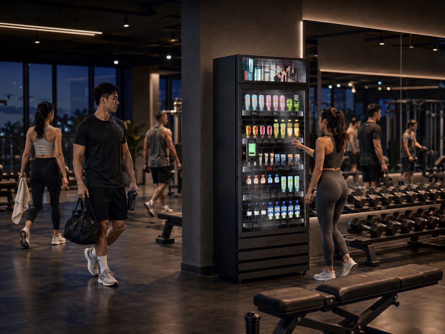 Curated Knibbly market in a fitness space