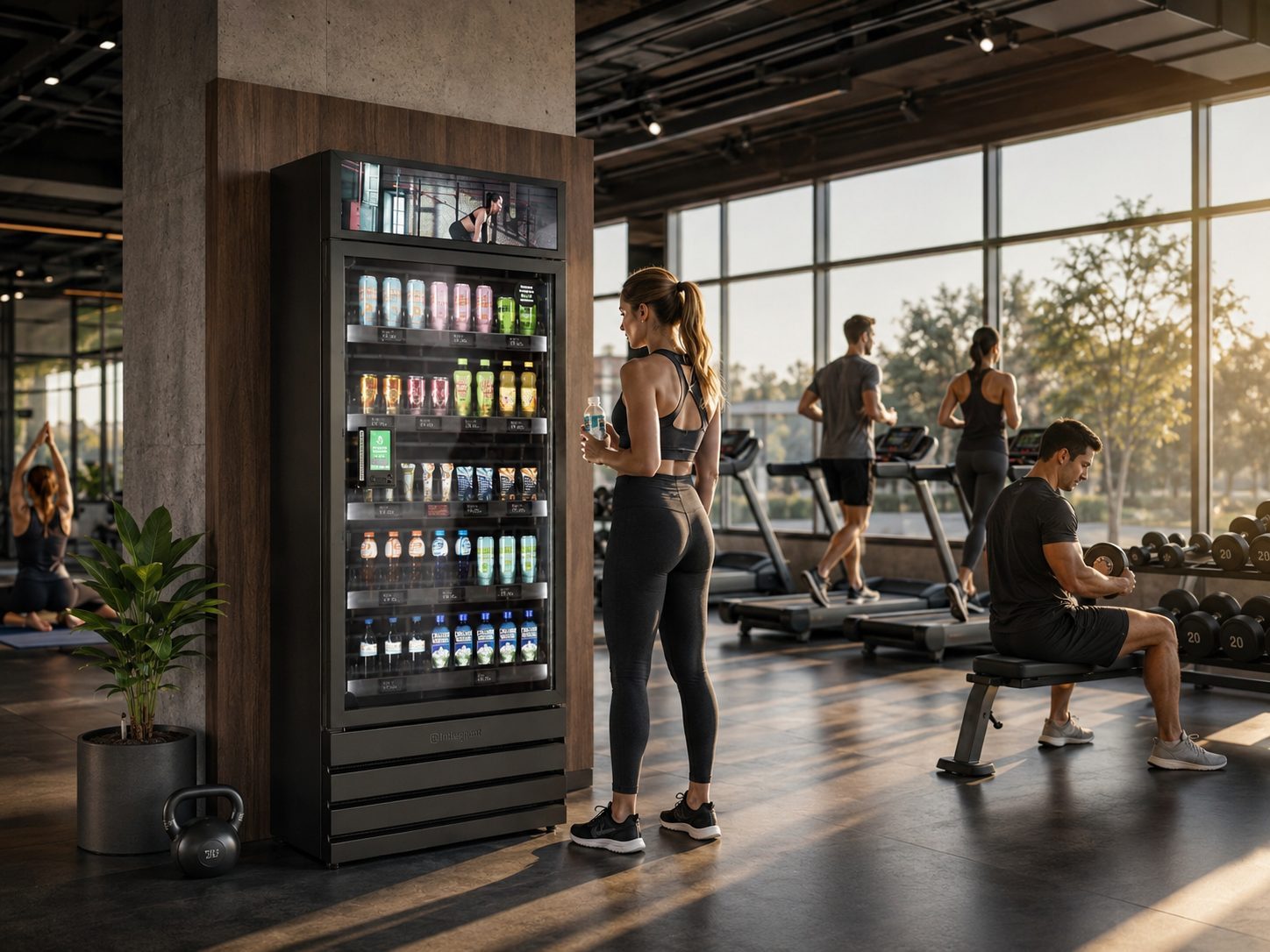 Knibbly self-service market in a fitness & wellness environment