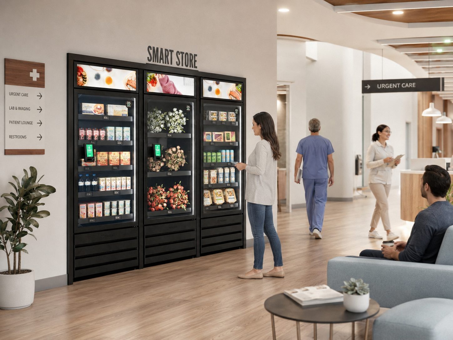 Knibbly market in a modern facility